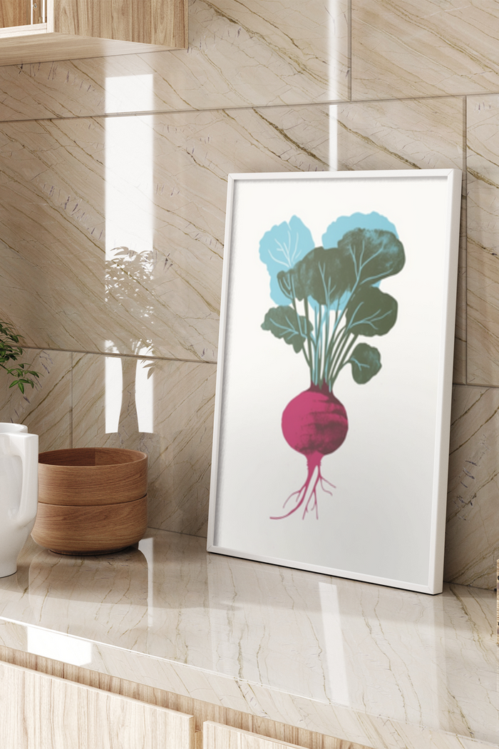 Vitroot Poster Colorful Minimal Beetroot Poster - Klumo Shop