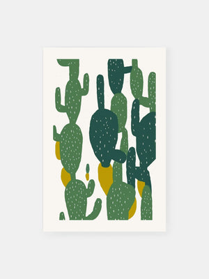 Minimalist Cactus Scene Poster