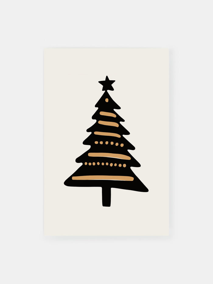Minimalistisches Weihnachtsbaum Poster