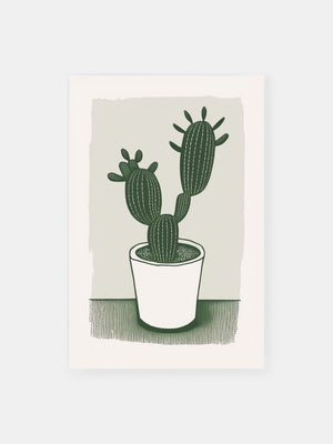 Minimalist Desert Cactus Poster