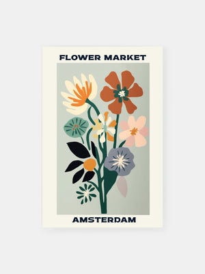 Minimalist Floral Amsterdamn Poster