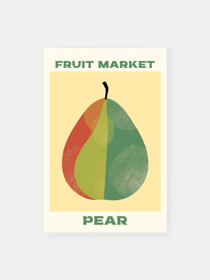 Minimalist Pear Fruit Market Poster