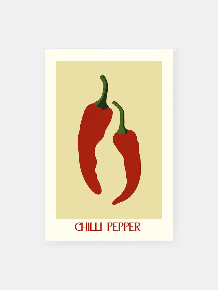 Minimalist Pepper Design Poster