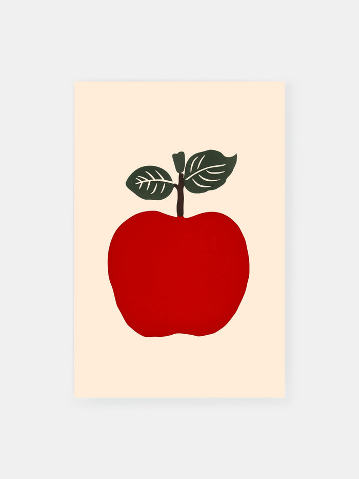 Minimalistisches Pop Art Apfel Poster