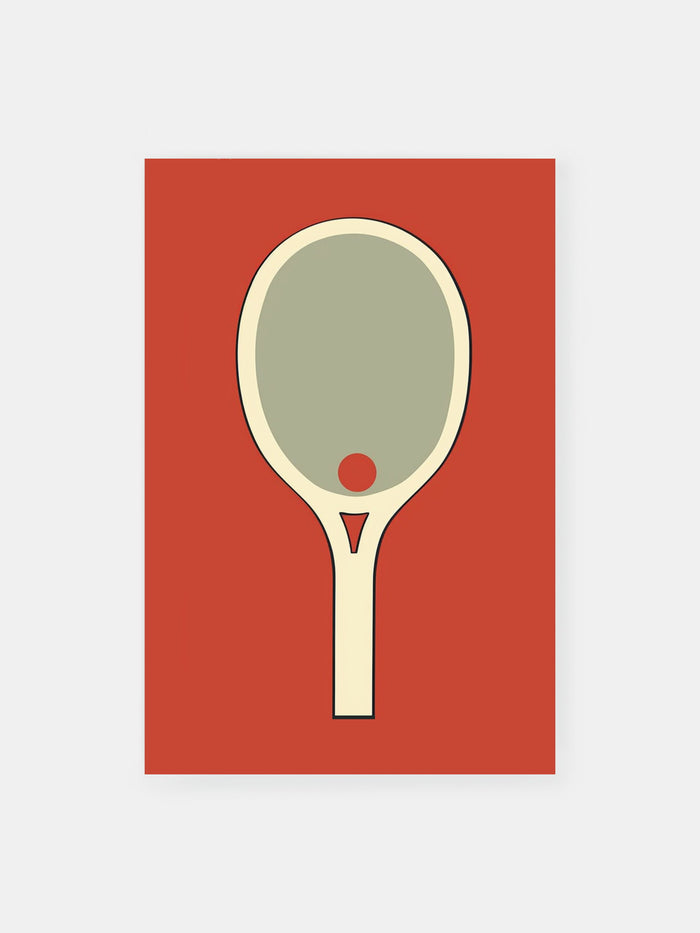 Minimalist Tennis Portrait Poster
