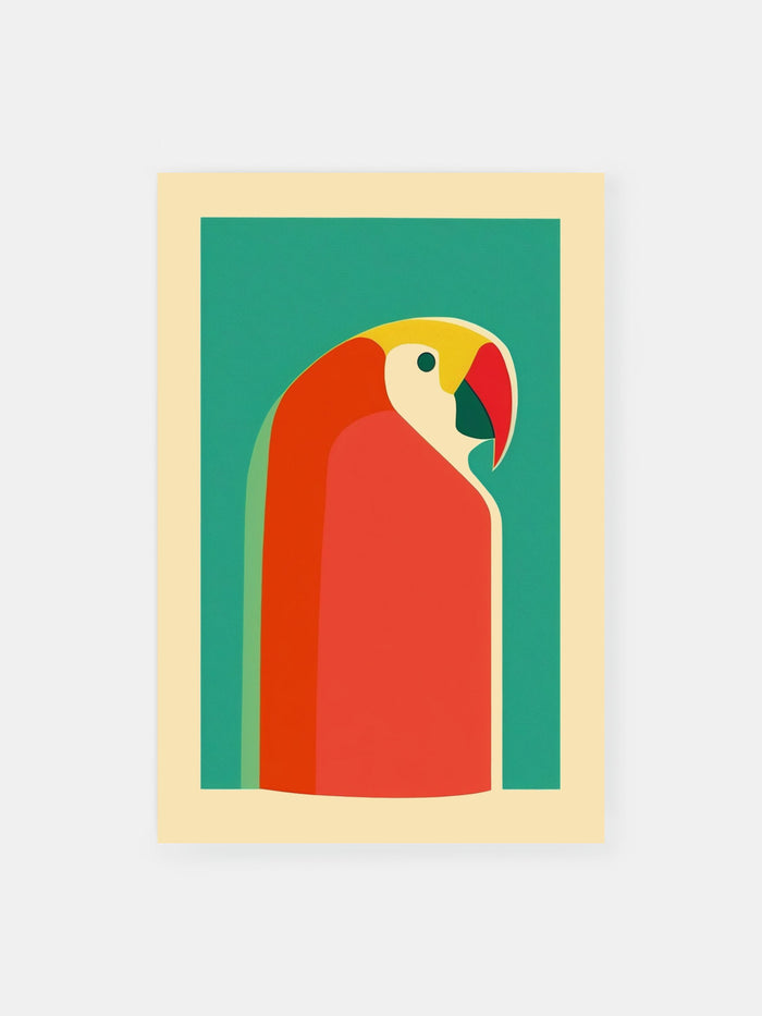 Minimalistisches Tropischer Papagei Poster