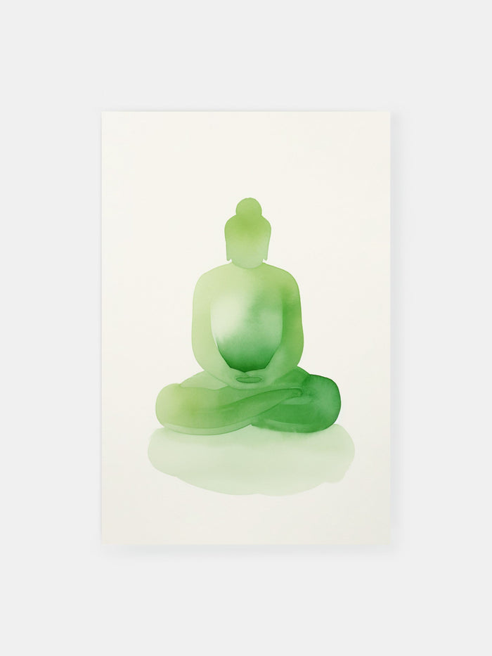 Minimalistischer meditierender Buddha Poster
