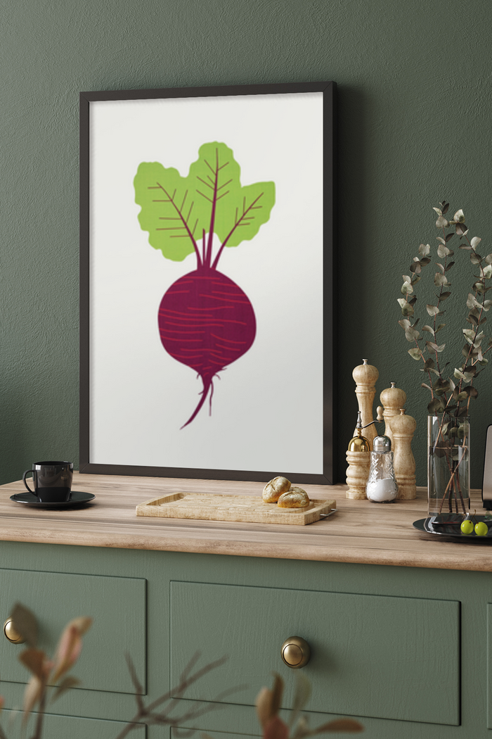 Vitroot Poster Crimson Beetroot Print Poster - Klumo Shop