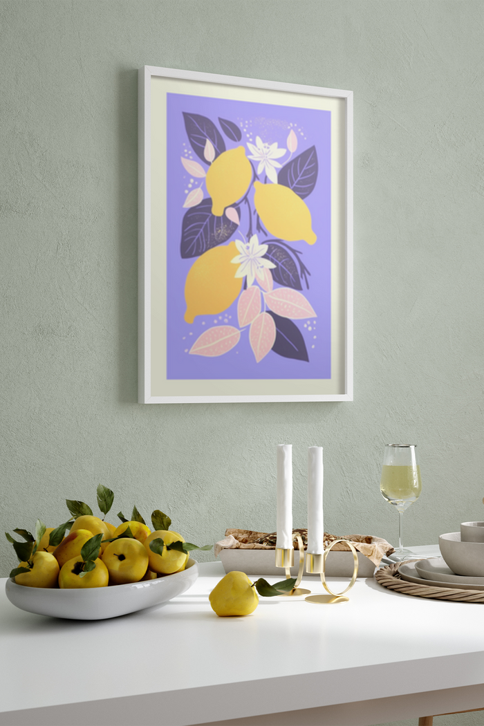 Lemons Leafy Dream Poster - Klumo Shop