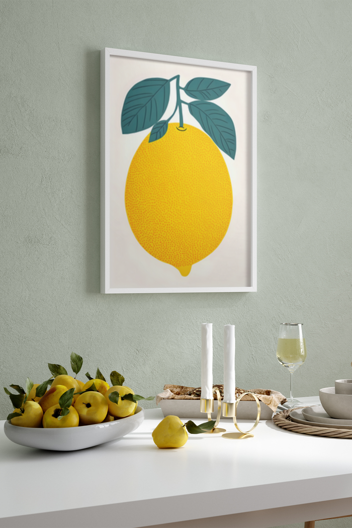 Bold Playful Lemon Poster - Klumo Shop