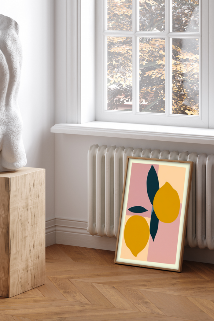 Botanical Lemon Patterns Poster - Klumo Shop