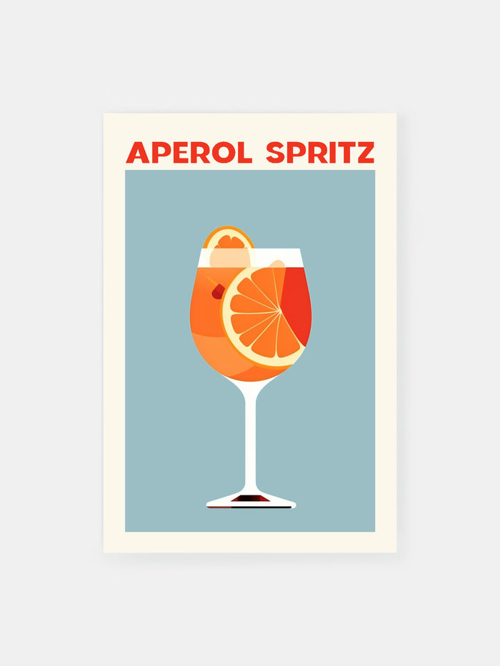 Modern Orange Aperol Spritz Poster