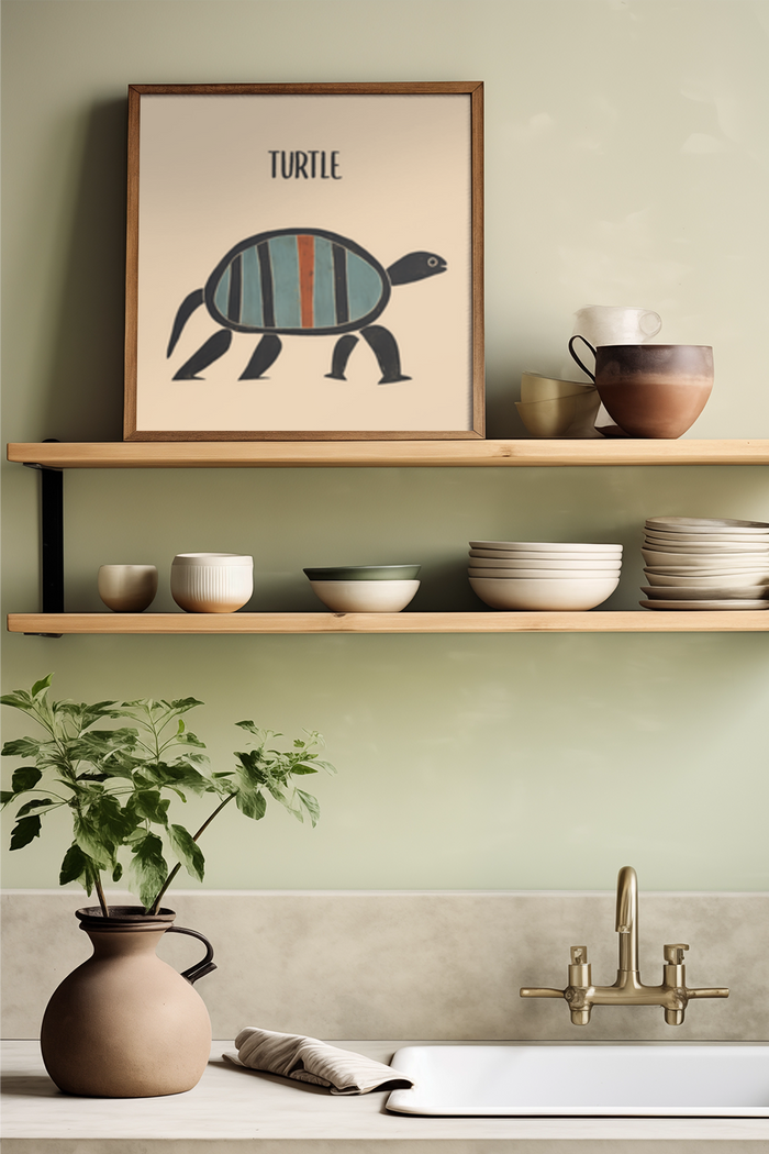 Indigo Turtle Poster - Klumo Shop