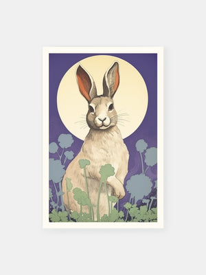 Moonlit Bunny Poster