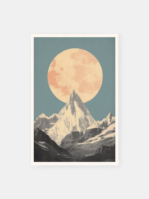 Mountain Moon Collage Poster