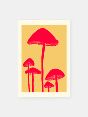 Mushroom Minimalism Poster