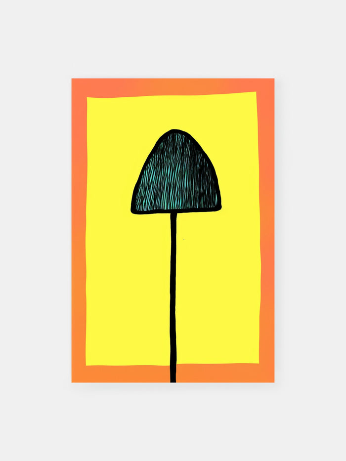 Mushroom Silhouette Poster