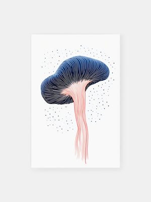 Mysterious Abstract Mushroom Poster
