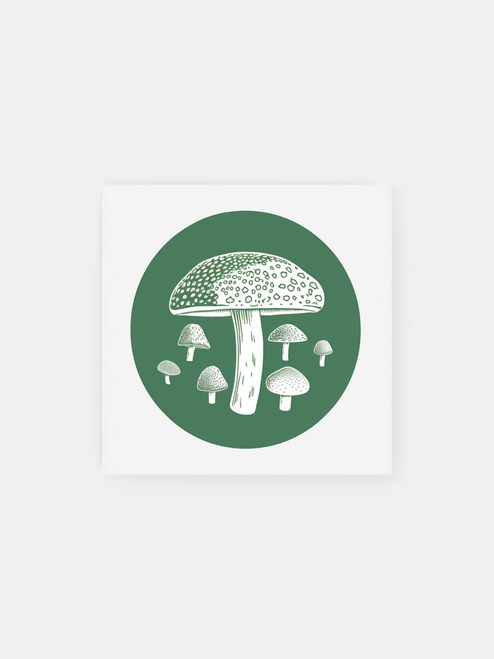 Mystical Mushroom Circle Poster