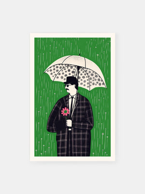 Noir Umbrella Man Poster