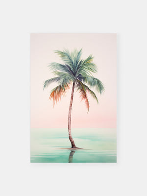 Oceanic Palm Poster
