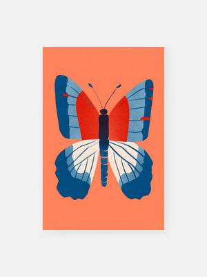 Orange Butterfly Brilliance Poster