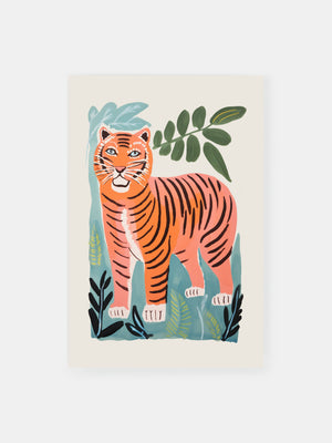 Orange Tiger Poster