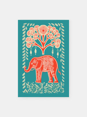Ornamental Elephant Magic Poster