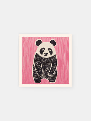 Panda Pink Wilderness Poster