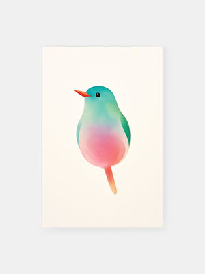Pastel Colored Bird Poster