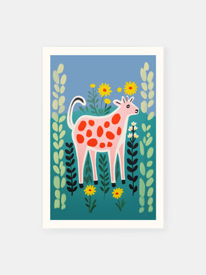 Pastel Farm Animal Poster