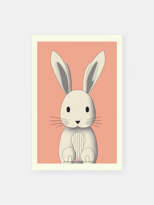 Pastel Geometric Bunny Poster
