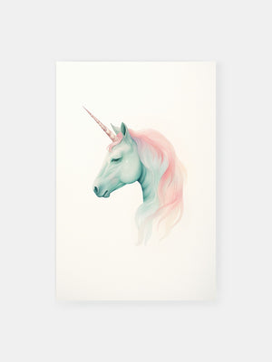 Pastel Hyperrealistic Unicorn Poster