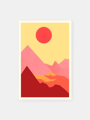 Pastel Pink Mountains Poster