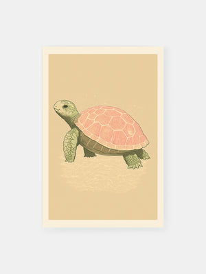 Pastel Turtle Illustration Poster