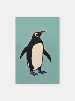 Penguin Monochrome Poster