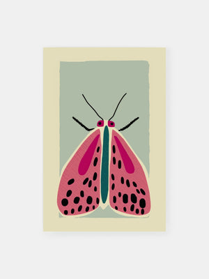 Pink Dotted Moth Poster