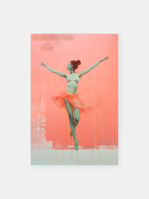 Rosa Traum Ballerina Poster