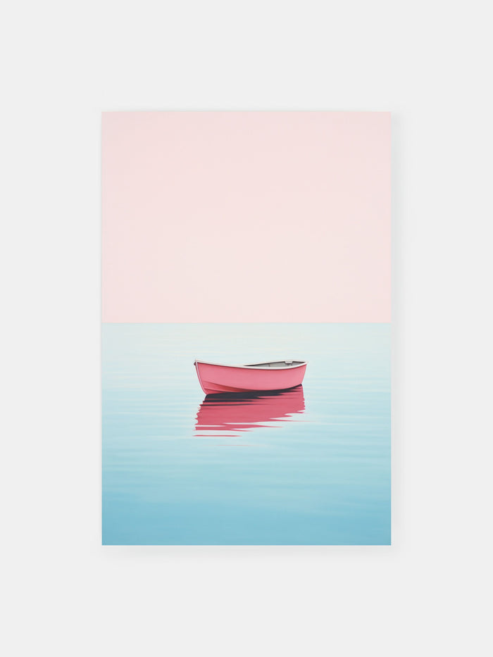 Rosa verträumtes Boot Poster