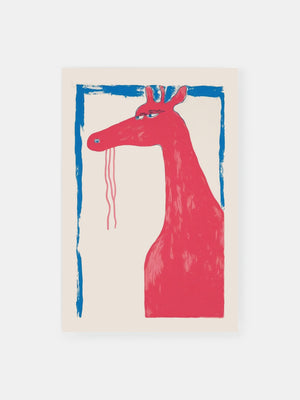 Rosa Surreal Giraffe Poster