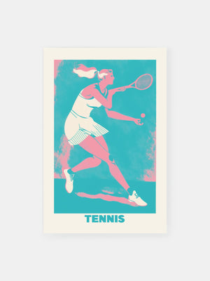 Pink Tennis Lady Poster