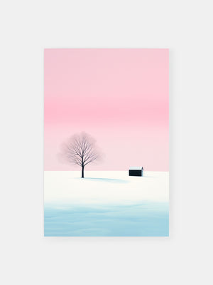 Pink Winter Sky Poster