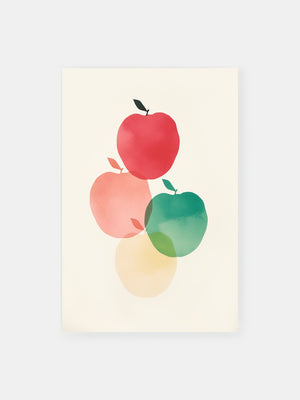 Verspielte Äpfel Poster