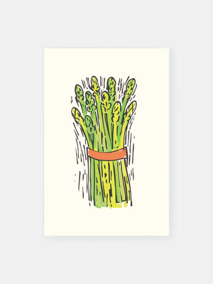 Playful Asparagus Poster