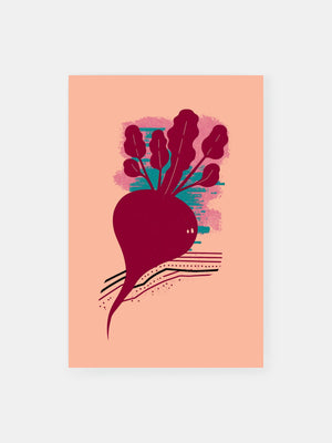 Playful Beetroot Composition Poster