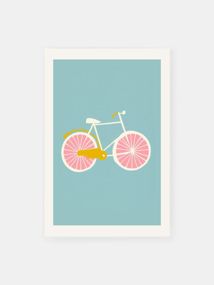 Verspieltes Pastell Fahrrad Poster