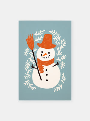 Pleased Snowman Poster