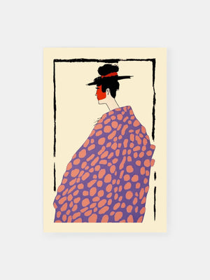 Polka Fashion Kimono Poster