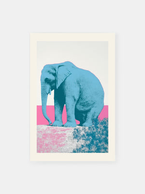 Pop Art Elephant Hill Poster