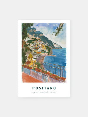 Positano Italien Reise Geschenke Poster